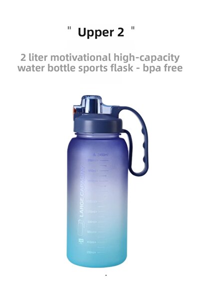 fitmart '' Superior 2'' 2 Liter Motivated High Capacity Tritan Water Bottle S...