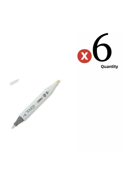 Shinhan Art Touch Twin Brush Pen Double Sided Marker 0 Colorless Blender 6 Pi...