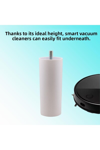 Badem10 Furniture Sofa Seat Base Upgrade M8 Bolt-In Fine Tooth Support Leg Feet White 12cm 8 Pcs