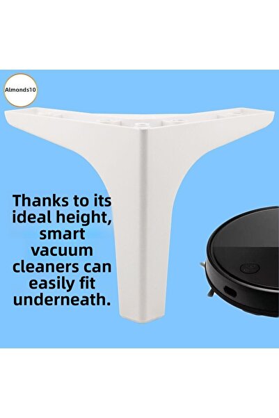 Badem10 4 Pcs White Mother of Pearl Luxury Furniture Sofa - 17 cm Tv Unit Sideboard Seat Leg