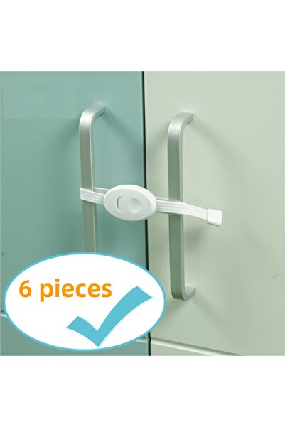 Evokids قفل خزانة معلق بغطاء مزدوج (6 قطع)