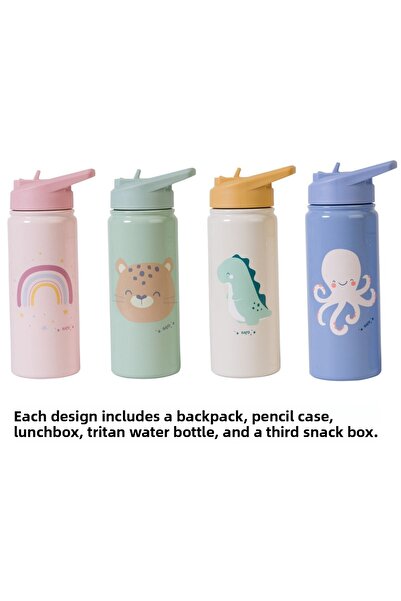 saro Beige 500ml Stainless Steel Flask with Straw/Drinker/Thermos