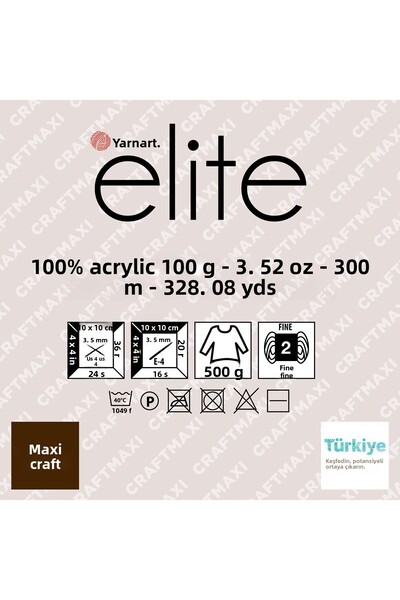 Yarnart Elite - Χειροποίητο Πλεκτό Νήμα Claret Red-43