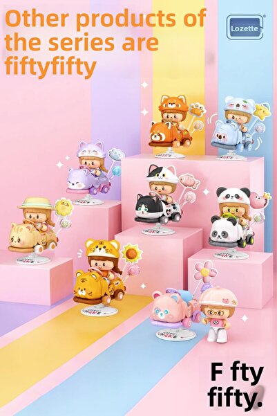 Vagonlife Loz Creative Series Swinging Brown Raccoon Model 190 Piece Toy Building Set Fflz-4302