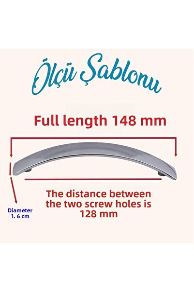 Badem10 Curea 10 bucăți 128 mm Mobilier Bucătărie Dulap Sertar Dulap Capac Mâner Mâner drept metal Mâner Mâner cromat