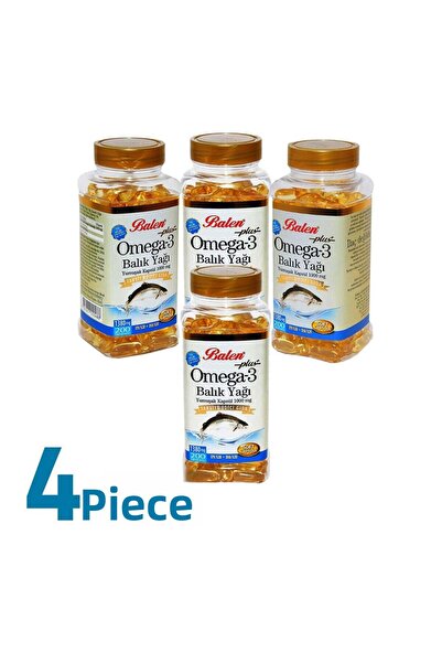 Balen كبسولات ناعمة بزيت السمك من بلس + أوميجا 3، 200 كبسولة × 1380 مجم × 4 علب