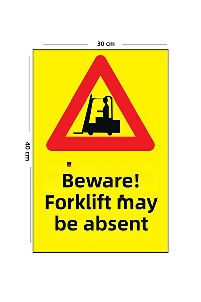 Lucena تحذير معدني يمكن رفعه رافعة شوكية 30 سم × 40 سم علامة تحذير كبيرة الحج...