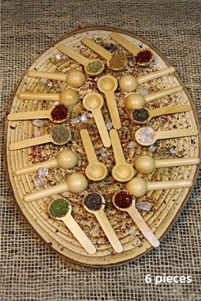 Home ملعقة توابل بامبو - ملعقة مقياس 7 سم 6 قطع