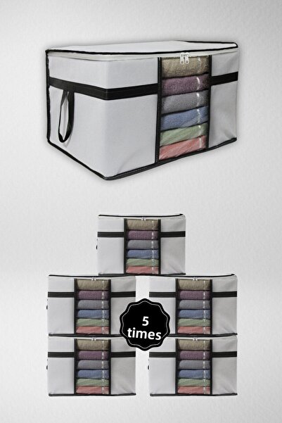 ADARYA HOME 5 قطع من سترة النوافذ - 50x40x30 (أبيض)