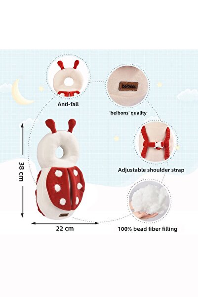 Beibons Angel Wing for Baby - First Step Safety Pillow and Fall Protection Neck Cushion Ladybug