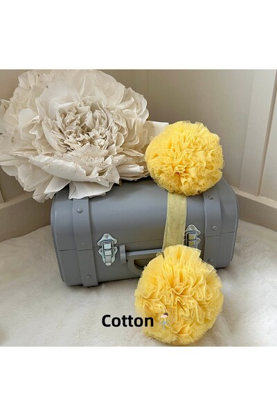 PAMUKA Tulle Twin Pompom Yellow