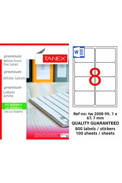 Tanex علامة ليزر Tw-2008 99.1x67.7 ملم 100 قطعة