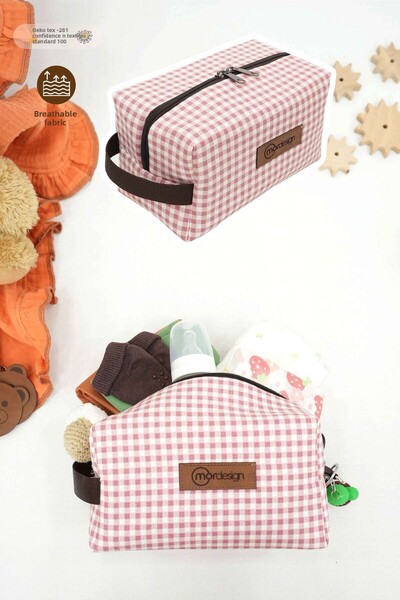 mordesign Baby Care Bag - Wet/Dry and Dirty/Clean Laundry, Diaper Bag, Gingham Series
