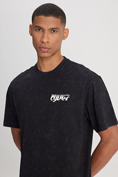 Lee Comfortable Fit - Crew Neck Black 100% Cotton T-Shirt