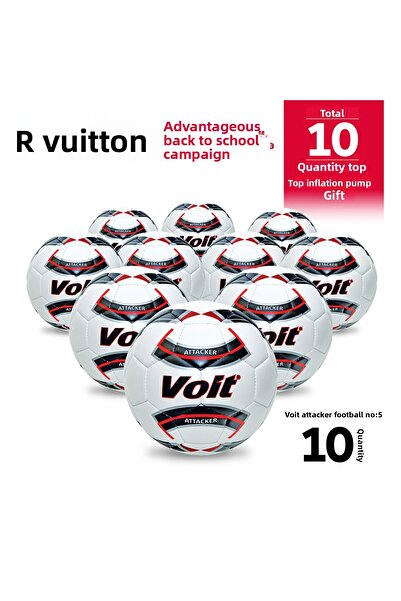 Voit كرة القدم الهجومية - 10 كرات ومضخة نفخ