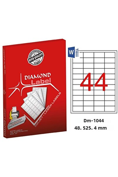 ÇÖZÜM KAĞIT ملصق ليزر لاصق مقاس 48.5x25.4 مم 100 بوصة Dm-1044