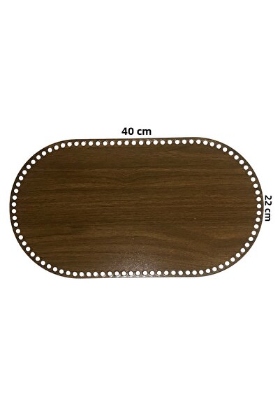 aladepo Дървена основа за кошница 40x22 см, овална, орехова, двустранна, 3 мм...