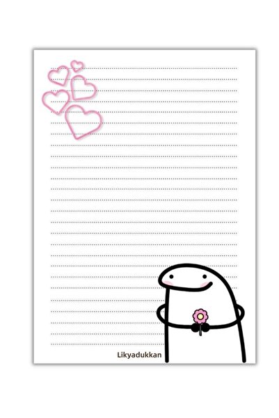 LikyaDükkan Bloc de note Memopad Pull Tear Dimensiune A4 50 de coli