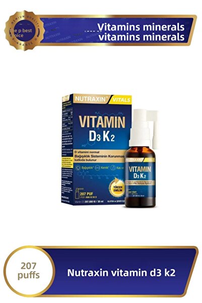 Nutraxin مجموعة مكملات غذائية مكونة من قطعتين فيتامين D3k2 سعة 30 مل