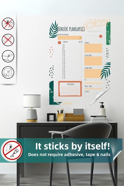 Pi Papers Planificator zilnic, planificator orar, hârtie magică, tablă de scris care se lipsește pe perete, hârtie inteligentă