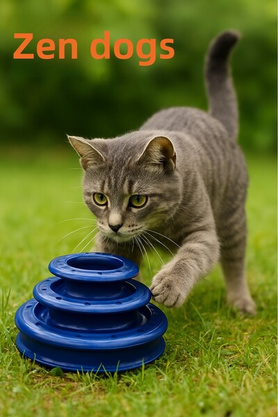 ZENDOG قرص ترفيهي متعدد الطبقات على شكل برج للقطط