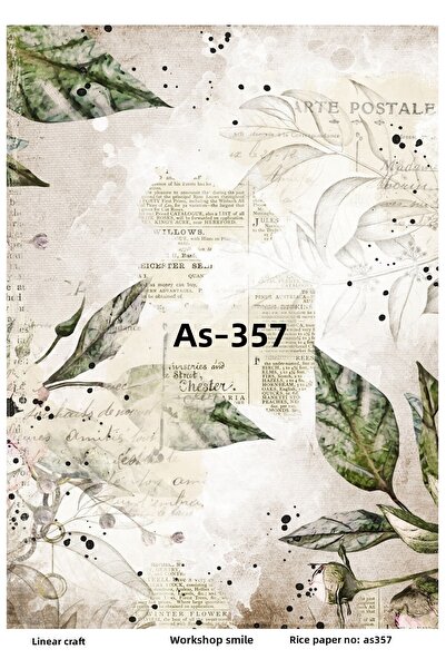 LİNEART Brass Decopage Paper La As357