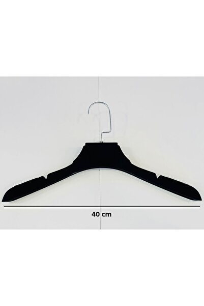 AĞIRSOY 10 bucăți de umerașe de lux, importate, acoperite cu material moale, negre, de 40 cm
