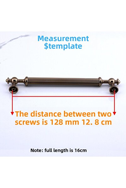 Badem10 Generation Striped Bronze Metal 128 mm Furniture Kitchen Drawer Cabinet Wardrobe Handle Handle Handles