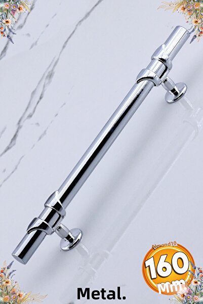 Badem10 مقبض معدني بأسمائها الحقيقية 160 مم -16 سم كروم اللون أثاث المطبخ درج...