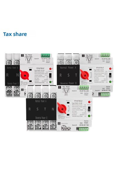 Choice1 مفتاح التحويل التلقائي ثنائي الطاقة Din Rail 2P 3P 4P ATS مفاتيح اختي...