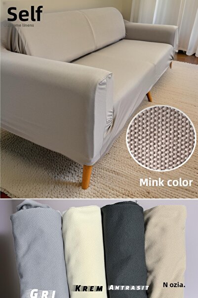 ÖZMAKAN Elastic Sofa Cover - Anti-Pilling and Anti-Slip, 1 Patterned Honeycomb
