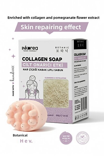 ODN Collagen Soap - Skin Repairing Pumpkin Fiber Pomegranate Flower Extract Soap