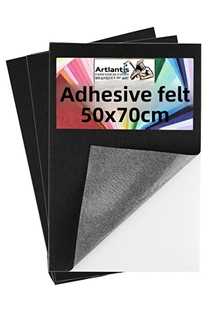 Artlantis Black Adhesive Felt 50X70 cm 3 Pieces 2.0 mm Self-Adhesive Colorful...