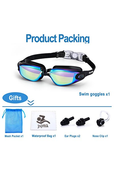 Choice نظارات سباحة JSJM جديدة احترافية مضادة للضباب ومضادة للأشعة فوق البنفس...