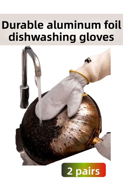 Wintoup Mănuși de spălat vase din aluminiu, rezistente la apă fierbinte, de î...