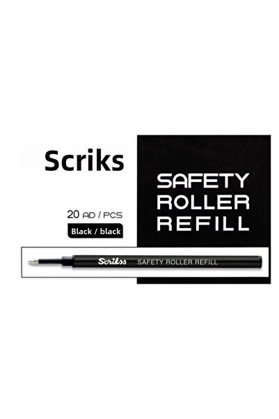 Scrikss Rollerball Pen Refill Refill Black 0,7mm (20 Pack)