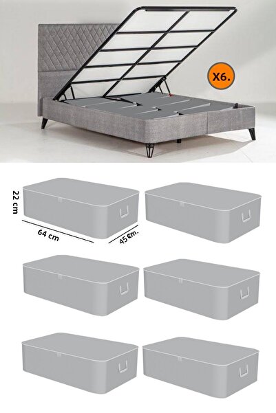 Ekici home textile 6 قطع - قاعدة سرير للأريكة، تخزين، تخزين، حقيبة تخزين تحت ...