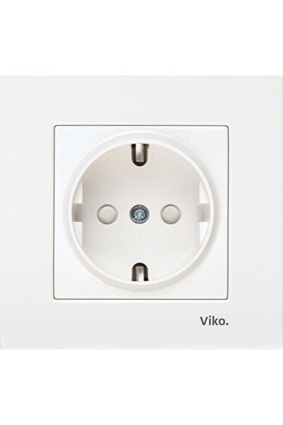 VİKO مقبس كهربائي أبيض من نوع كاري/ميريديان مع تأريض كهربائي. الآلية (باستثنا...