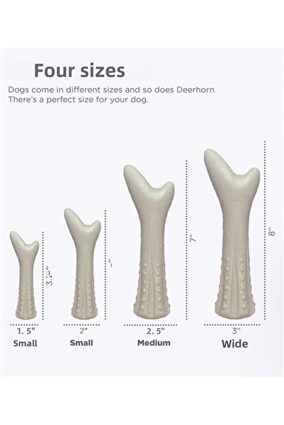 PetStages Deerhorn Antler Alternative Dog Chew Toy Dog Chewing Toy - Small - 668