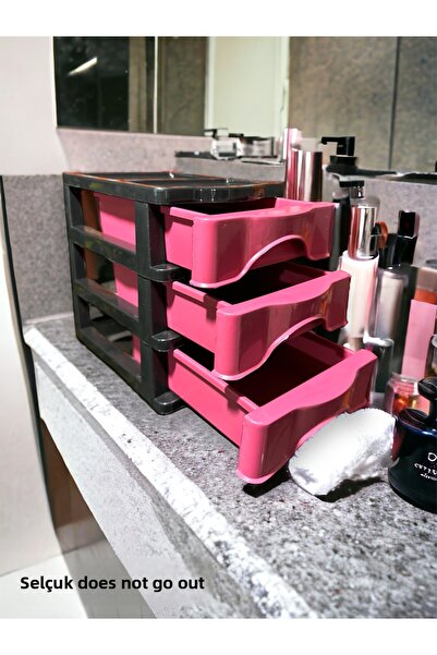 SELÇUK SÖNMEZ ORGANIZATOR DE MACHIAJ MULTI-FUNCȚIONAL SERTAR CU 3 COMPARTIMEN...