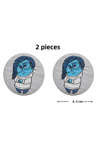Megas Etiket Sticking on Iron Sadness Character -Inside Out- Woven Rigging/Patch