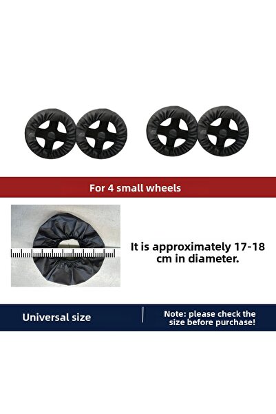 Breen Black Walking Stick Baby Stroller Wheel Protective Case, Does Not Take up Space, Waterproof, Dustproof