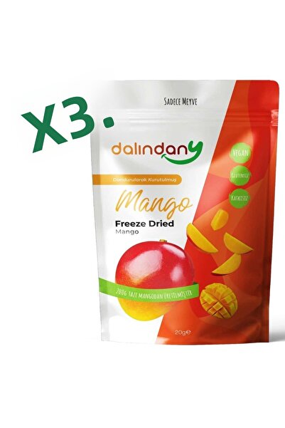 Dalindany شرائح المانجو المجففة بالتجميد 20 جرام × 3