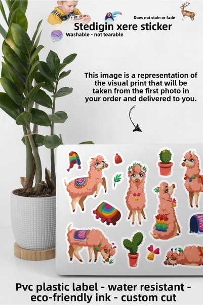 FİKİRCAN 25X25Cm Pvc Sticker -Idee Sticker Kit,Stick Anywhere -Notebook-Laptop-Tablet-Phone-Cabinet-Glass Etc