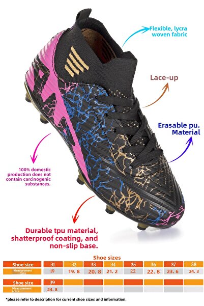 KARAMAZI Liga High Top Crampon Turf Field Boys' Football Shoes