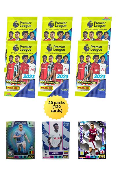 hediyecik بطاقات لاعبي كرة القدم بانيني الدوري الممتاز أدرينالين XL 2023 (20 ...
