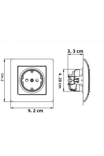 ga gözde aydınlatma OVİVO GRANO SMOKED SOILED SOCKET FRAME INCLUDED