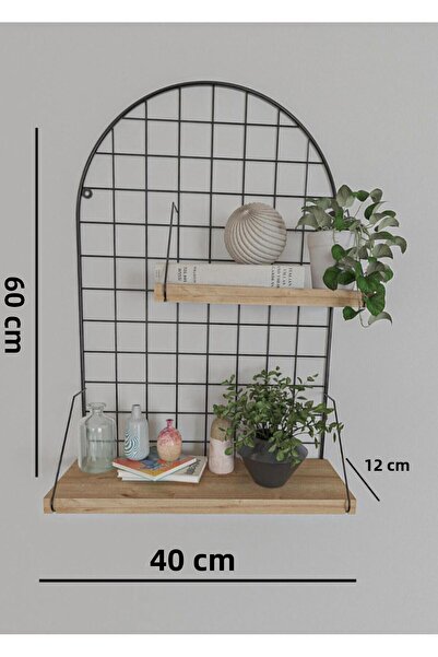 TALAŞTOZUM 60*40 Wire Panel Wall Shelf - Multi-Purpose