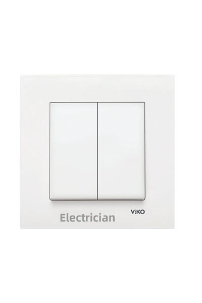 VİKO مفتاح كار بي وايت المزدوج - عاكس التيار (الإطار متضمن) 12 قطعة