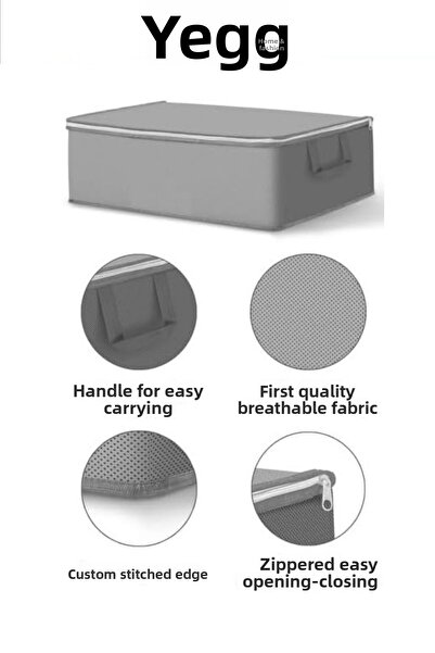 YEGGE 8 Pieces Large Size Anthracite Underpads 64 X 45 X 22 cm - Thick Gramaged Fabric